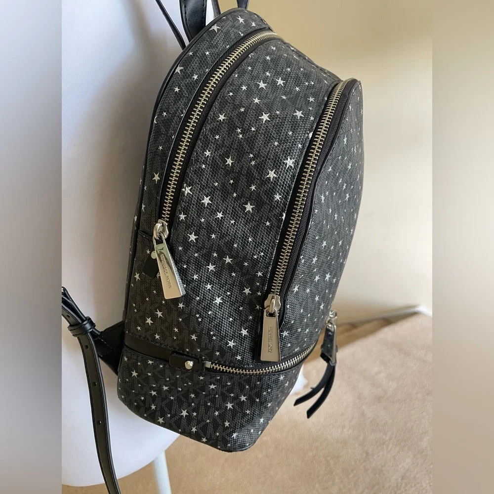 Michael Kors Black Star Print Backpack